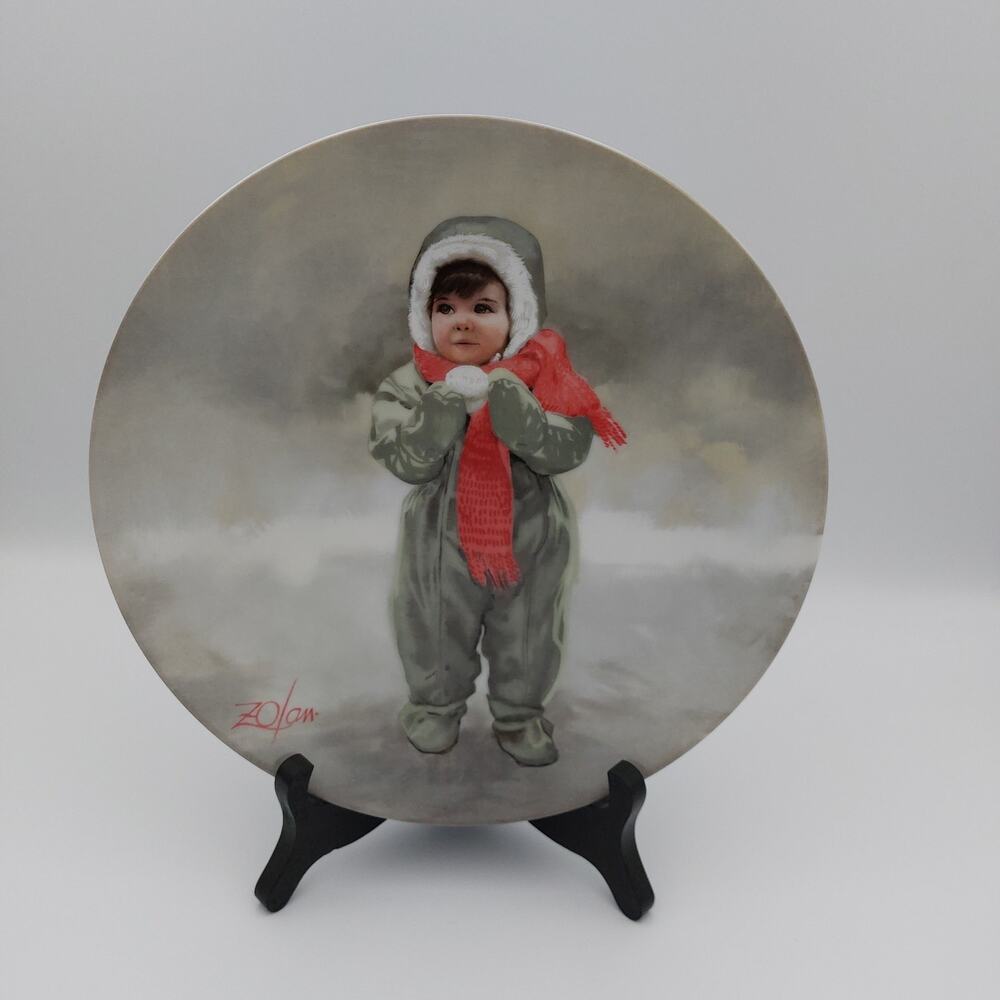 Donald Zolan Winter Angel Collector Plate 1984 Wonder of Childhood Pemberton